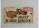 Cedule na plot-rychlý pes-přírodní